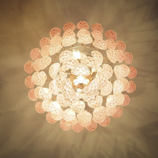 Murano Pink Petals Glass Chandelier