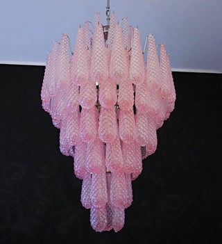 Murano Pink Petals Glass Chandelier