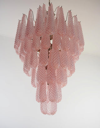 Murano Pink Petals Glass Chandelier