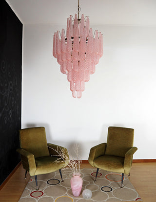 Murano Pink Petals Glass Chandelier