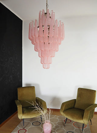 Murano Pink Petals Glass Chandelier