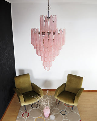 Murano Pink Petals Glass Chandelier