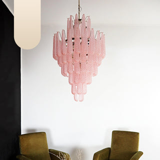 Murano Pink Petals Glass Chandelier