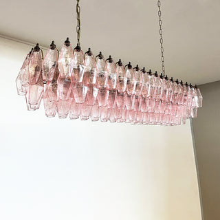 Murano Poliedri 138 Pink Chandelier