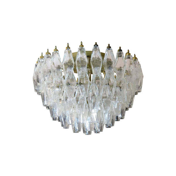 Murano Poliedri Transparent Ceiling Light