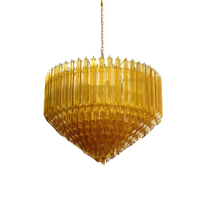 Murano Prisms Amber Chandelier | Korewolamp