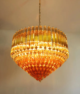 Murano Prisms Amber Chandelier