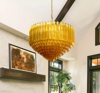 Murano Prisms Amber Chandelier