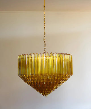 Murano Prisms Amber Chandelier