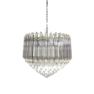 Murano Quadriedri Prisms Transparent Chandelier