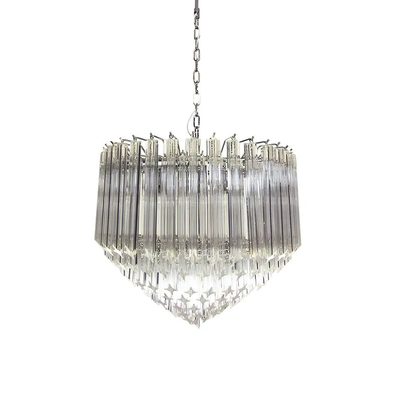 Murano Quadriedri Prisms Transparent Chandelier | Korewolamp