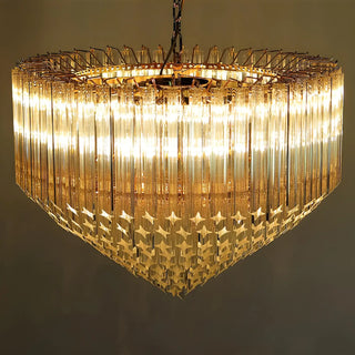 Murano Quadriedri Prisms Transparent Chandelier