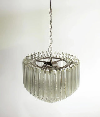 Murano Quadriedri Prisms Transparent Chandelier