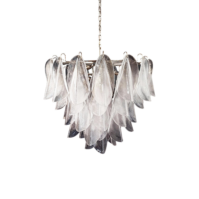 Murano Glass Leaves Transparent Chandelier | Korewolamp