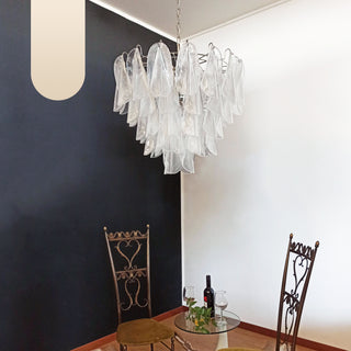 Murano Glass Leaves Transparent Chandelier