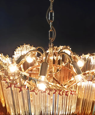 Murano Shaded Amber Prism Chandelier