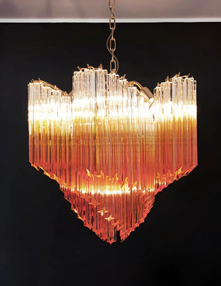 Murano Shaded Amber Prism Chandelier