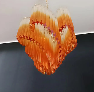 Murano Shaded Amber Prism Chandelier