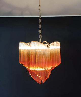 Murano Shaded Amber Prism Chandelier