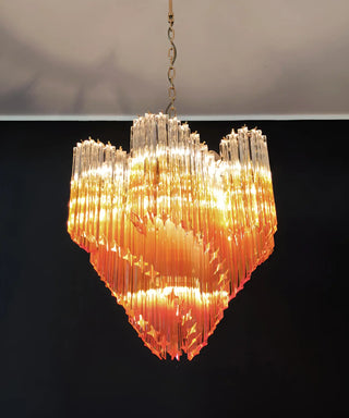 Murano Shaded Amber Prism Chandelier