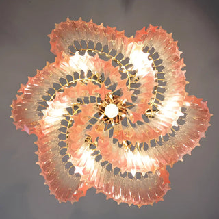 Murano Shaded Pink Prism Chandelier