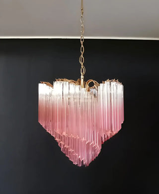 Murano Shaded Pink Prism Chandelier