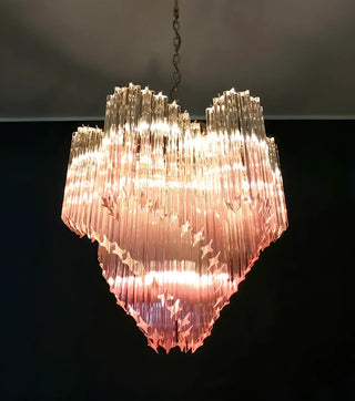 Murano Shaded Pink Prism Chandelier