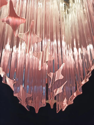 Murano Shaded Pink Prism Chandelier