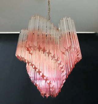 Murano Shaded Pink Prism Chandelier