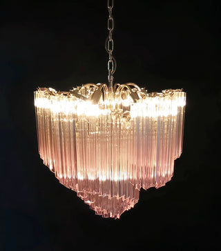 Murano Shaded Pink Prism Chandelier