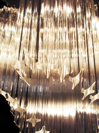 Murano Shaded Trasparent Prism Chandelier