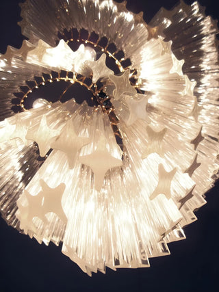 Murano Shaded Trasparent Prism Chandelier