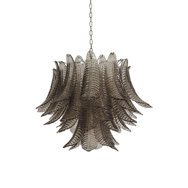 Murano Smoked Ferns Glass Chandelier