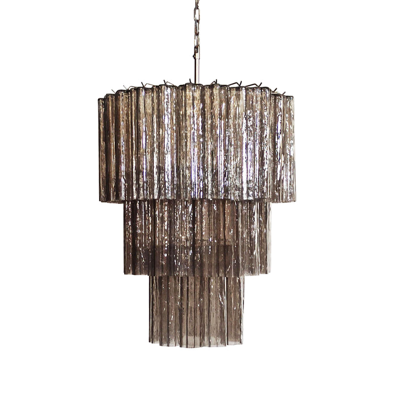 Murano Smoked Glass Tube Chandelier | Korewolamp