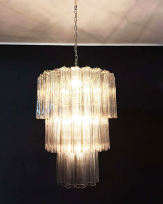 Murano Smoked Glass Tube Chandelier