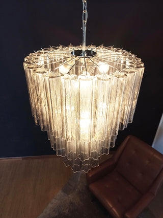 Murano Smoked Glass Tube Chandelier