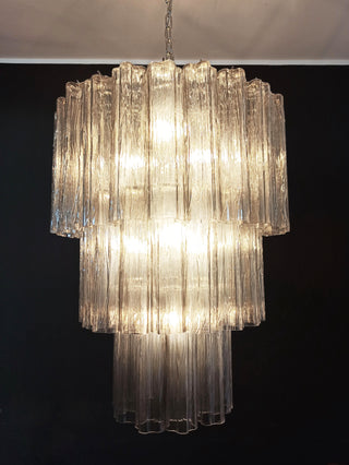 Murano Smoked Glass Tube Chandelier