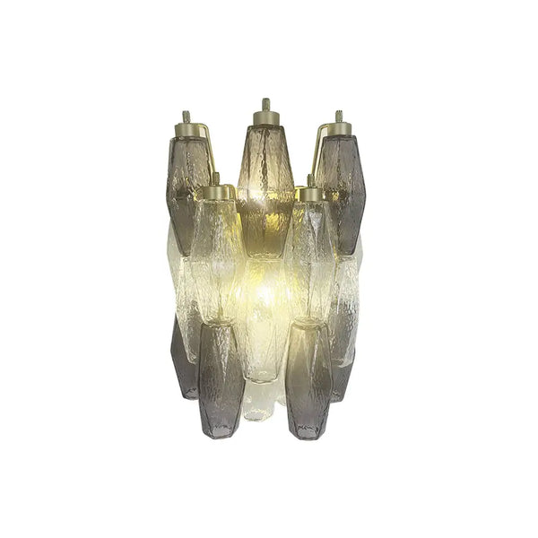 Murano Smoked Transparent Glass Wall Sconces