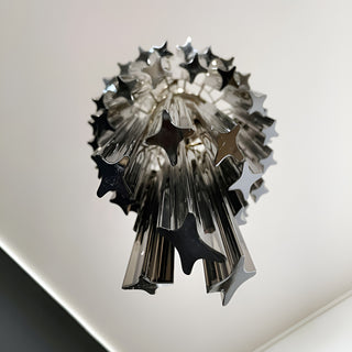 Murano Spiral Prisms Smoked Chandelier