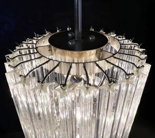 Murano Spiral Prisms Transparent Chandelier