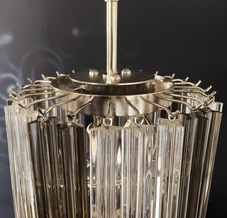 Murano Spiral Prisms Transparent Smoked Chandelier