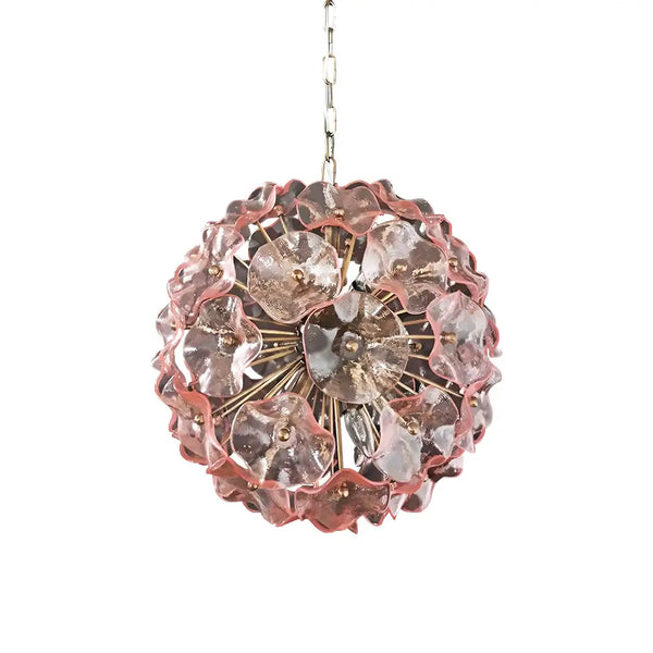 Murano Sputnik Poppy Pink Chandelier