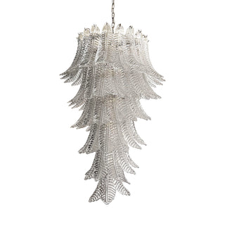 Murano Transparent Felch Spiral Chandelier