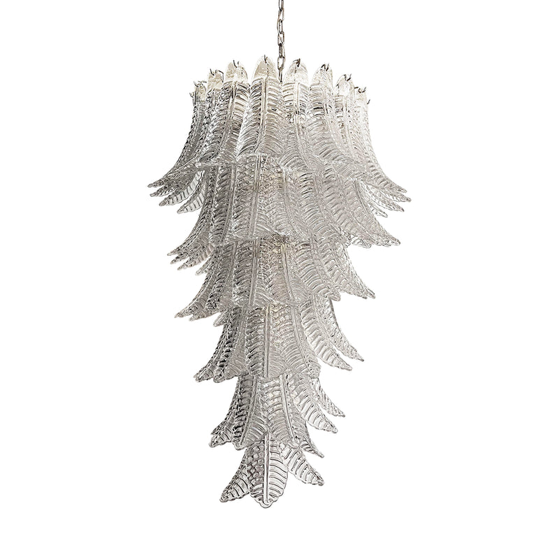 Murano Transparent Felch Spiral Chandelier | Korewolamp