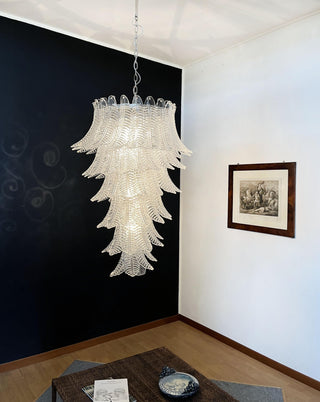 Murano Transparent Felch Spiral Chandelier