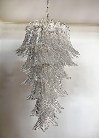 Murano Transparent Felch Spiral Chandelier