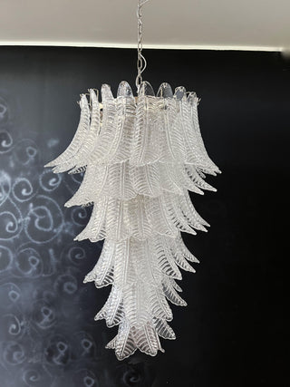 Murano Transparent Felch Spiral Chandelier