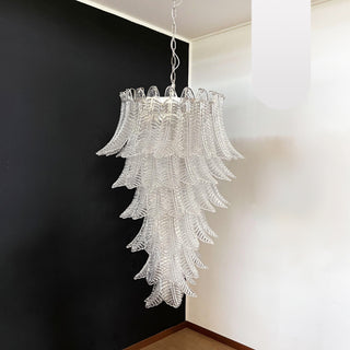 Murano Transparent Felch Spiral Chandelier