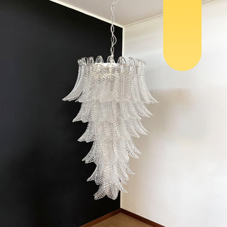 Murano Transparent Felch Spiral Chandelier