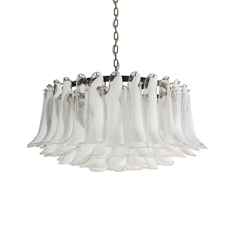 Murano Transparent Glass Petal Chandelier | Korewolamp